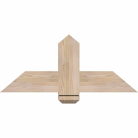 Ekena Millwork Eugene Smooth Timber Gable Bracket, Douglas Fir, 36"W x 15"H x 3 1/2"D x 5 1/2"F, 10/12 Pitch GBW036X15X0406EUG00SDF